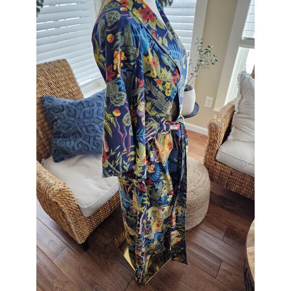 Frida Kahlo Kimono Robe Tropical Women's One Size 100 % Cotton - Picture 4 of 10